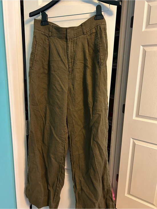 Everlane Pants - Everlane Olive Wide-Leg Cropped Pants